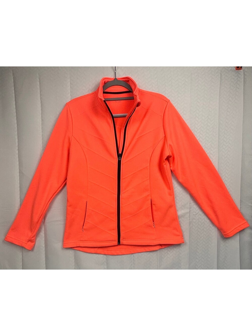 bcg Women's Large Orange Full Zip Fleece Jacket